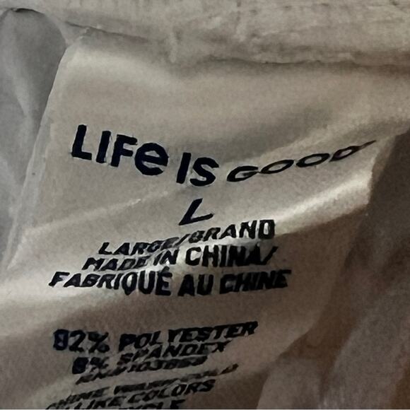 Life Is Good White Summer Style Drawstring American Flag Sandals Graphic Sz L - Picture 11 of 15